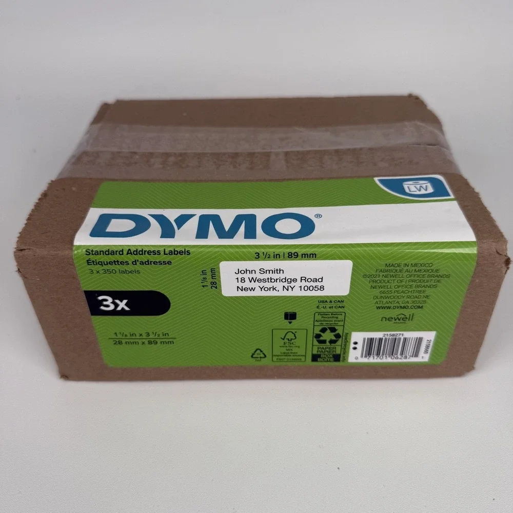 DYMO Genuine LW Mailing Address Labels 1-1/8